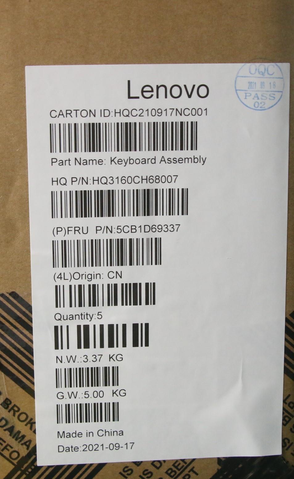 Lenovo Cover Upper Case Assembly Ger - 5CB1D69337