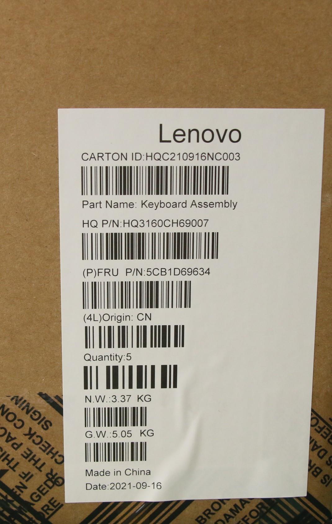 Lenovo Cover Upper Case Assembly Ita - 5CB1D69634