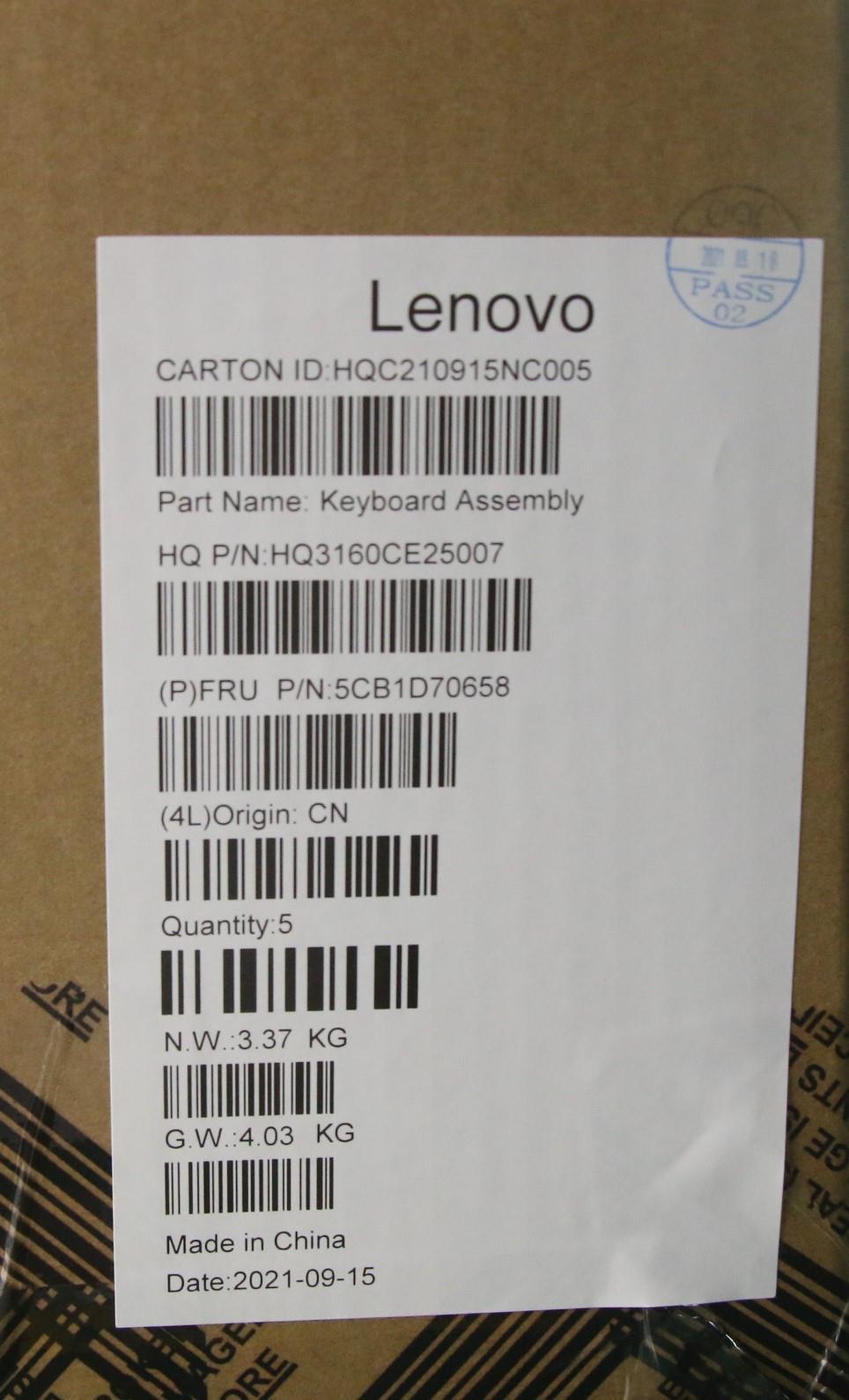 Lenovo Cover Upper Case Assembly Por - 5CB1D70658