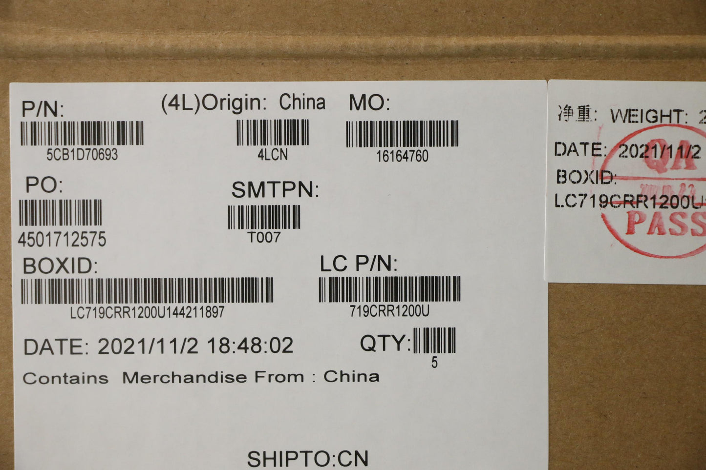 Lenovo Cover Upper Case Assembly Thai - 5CB1D70693