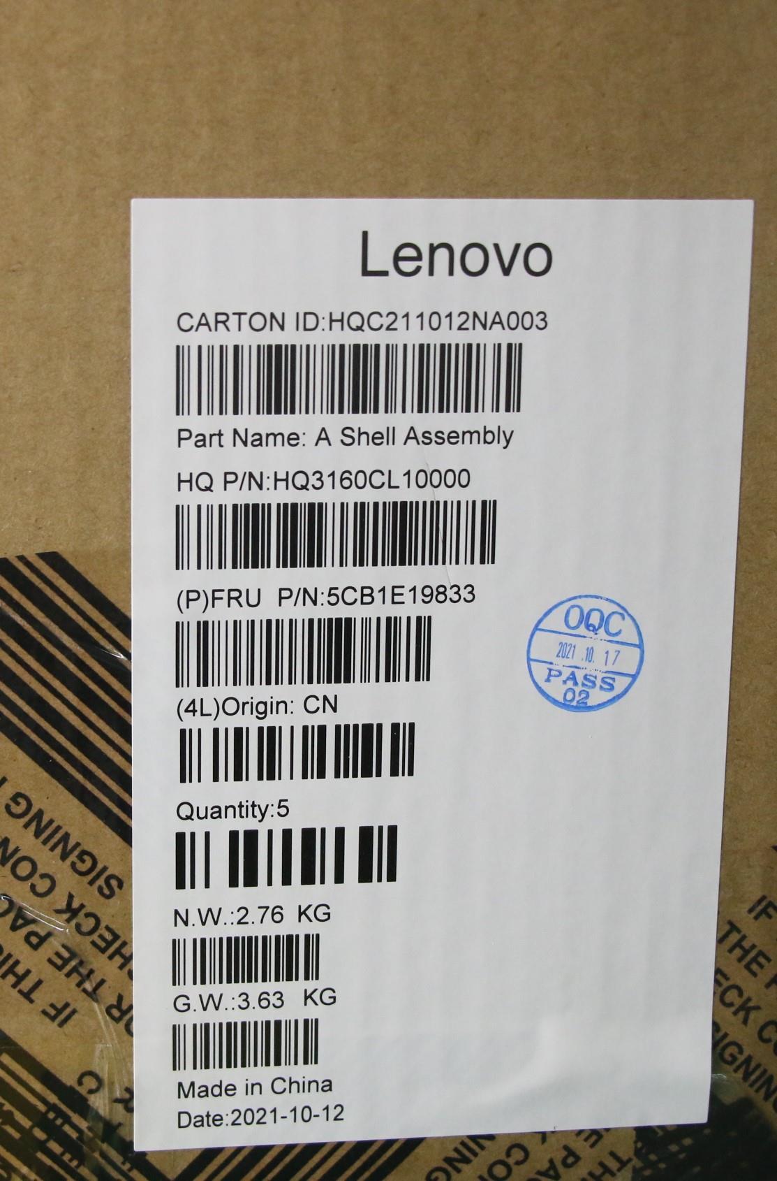 Lenovo Cover Lcd Cover H 82Qs W/Lens - 5CB1E19833