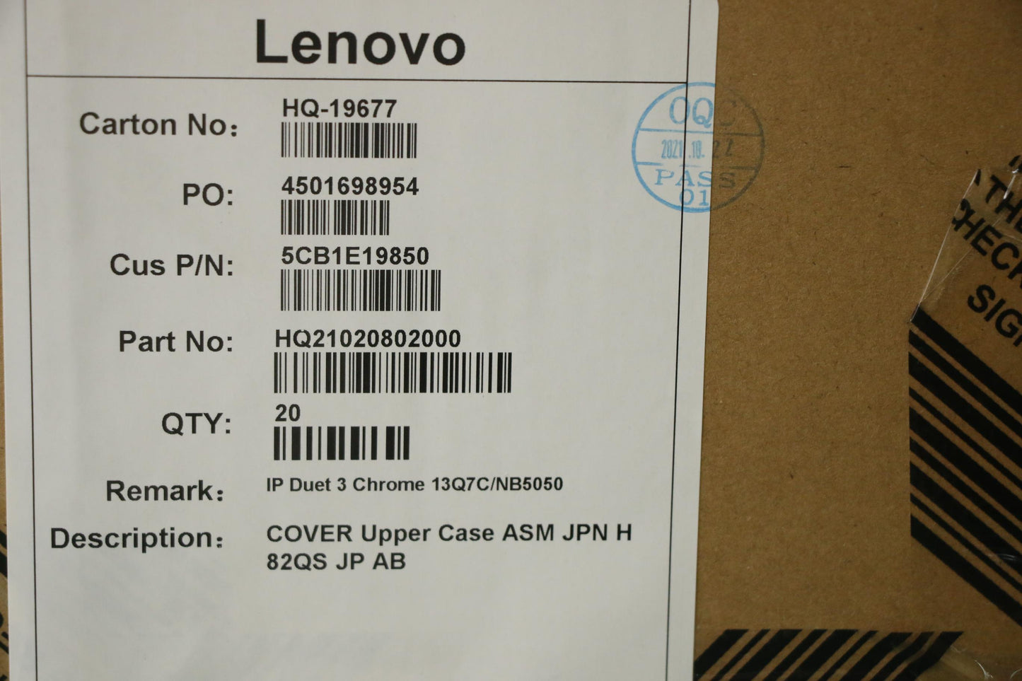 Lenovo Cover Upper Case Asm Jpn H 82Q - 5CB1E19850