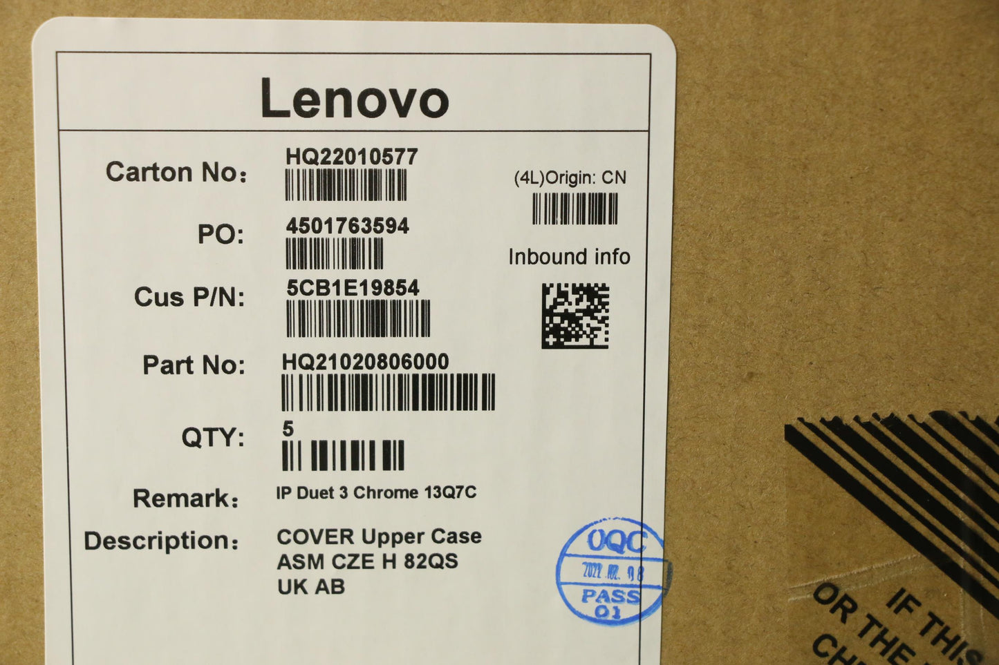 Lenovo Cover Upper Case Asm Cze H 82Q - 5CB1E19854