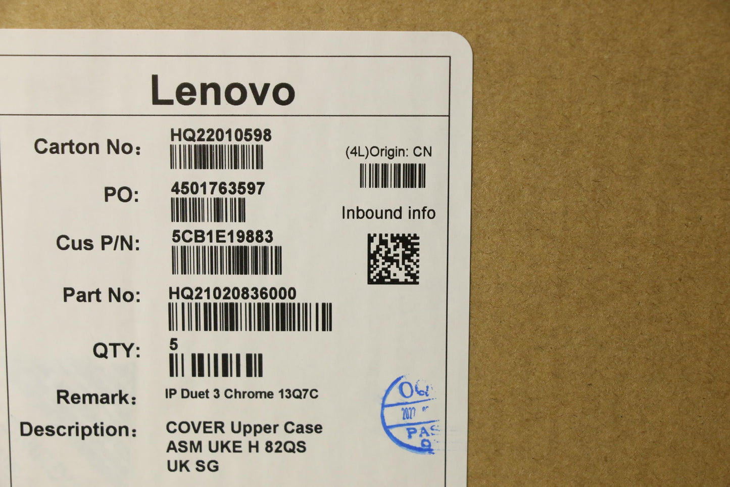 Lenovo Cover Upper Case Asm Uke H 82Q - 5CB1E19883