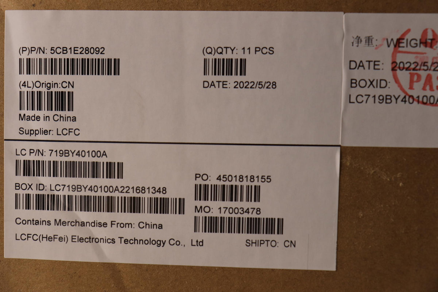 Lenovo Cover Fru T15G2_D_Cover_Gray_P - 5CB1E28092