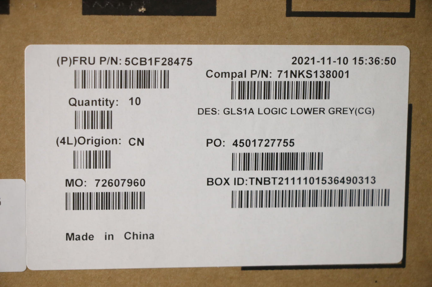 Lenovo Cover Lower Case C 82R0 Grey - 5CB1F28475