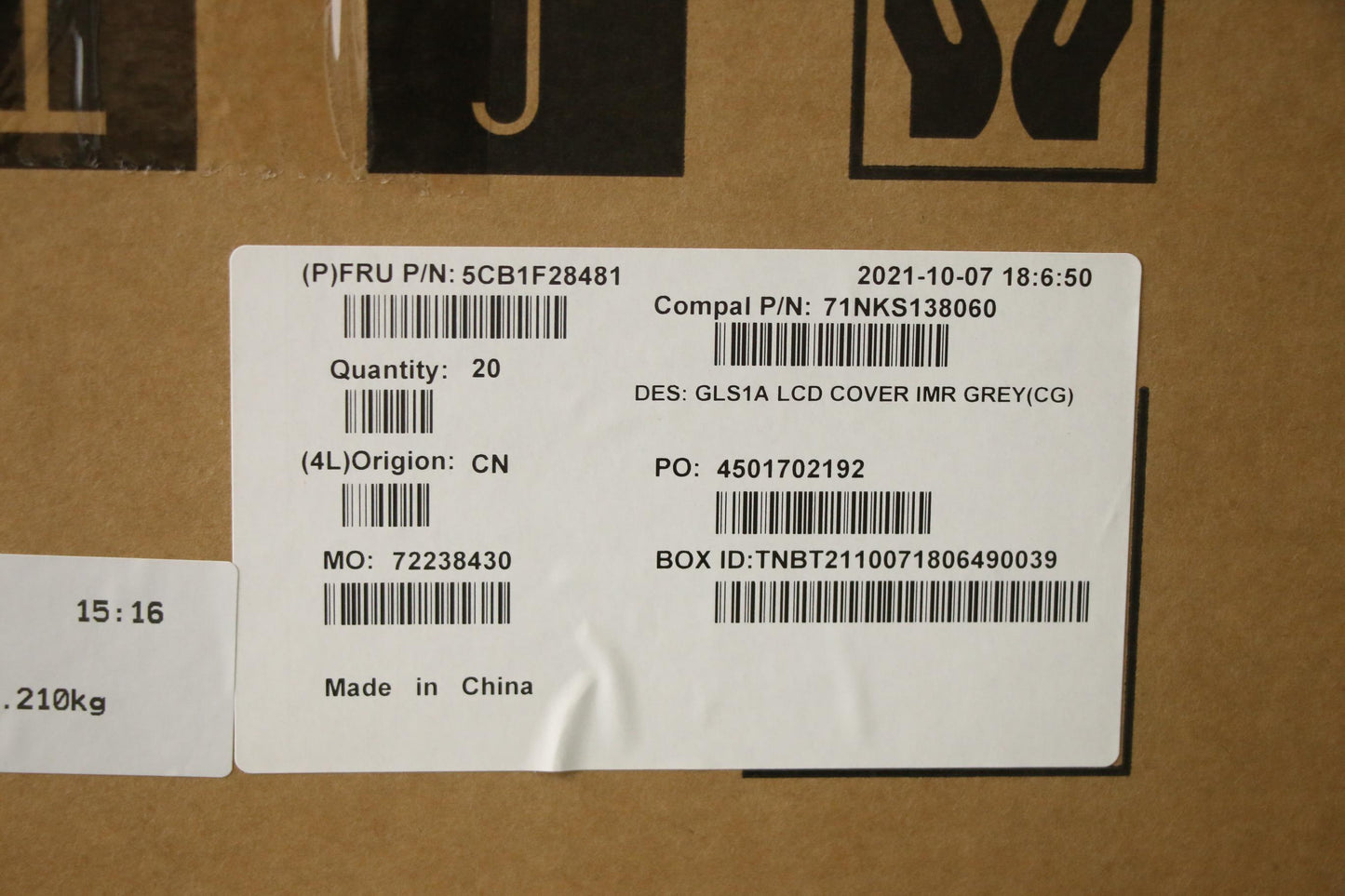 Lenovo Cover Lcd Cover C 82R0 Grey - 5CB1F28481