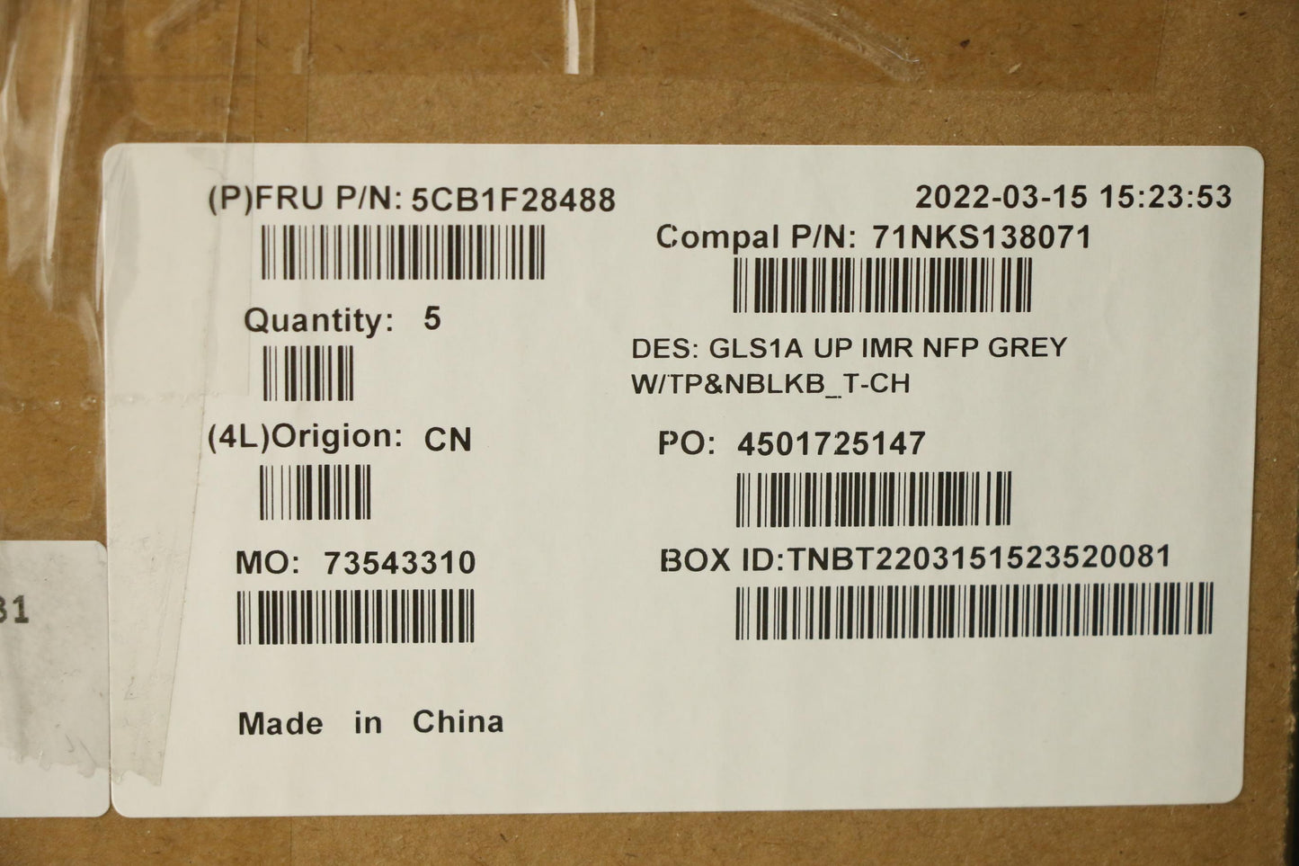 Lenovo Cover Uppercaseassembly Tc C82 - 5CB1F28488