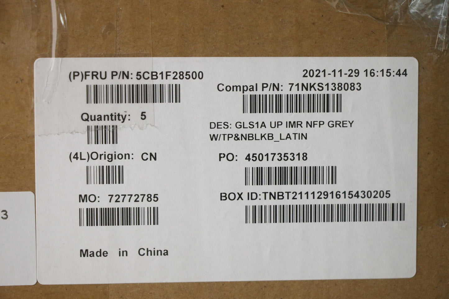 Lenovo Cover Upper Case Assembly La S - 5CB1F28500