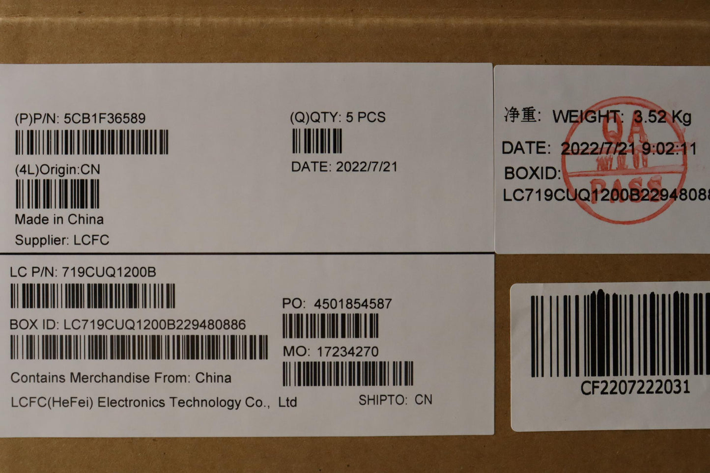 Lenovo Cover Upper Case Assembly Euro - 5CB1F36589