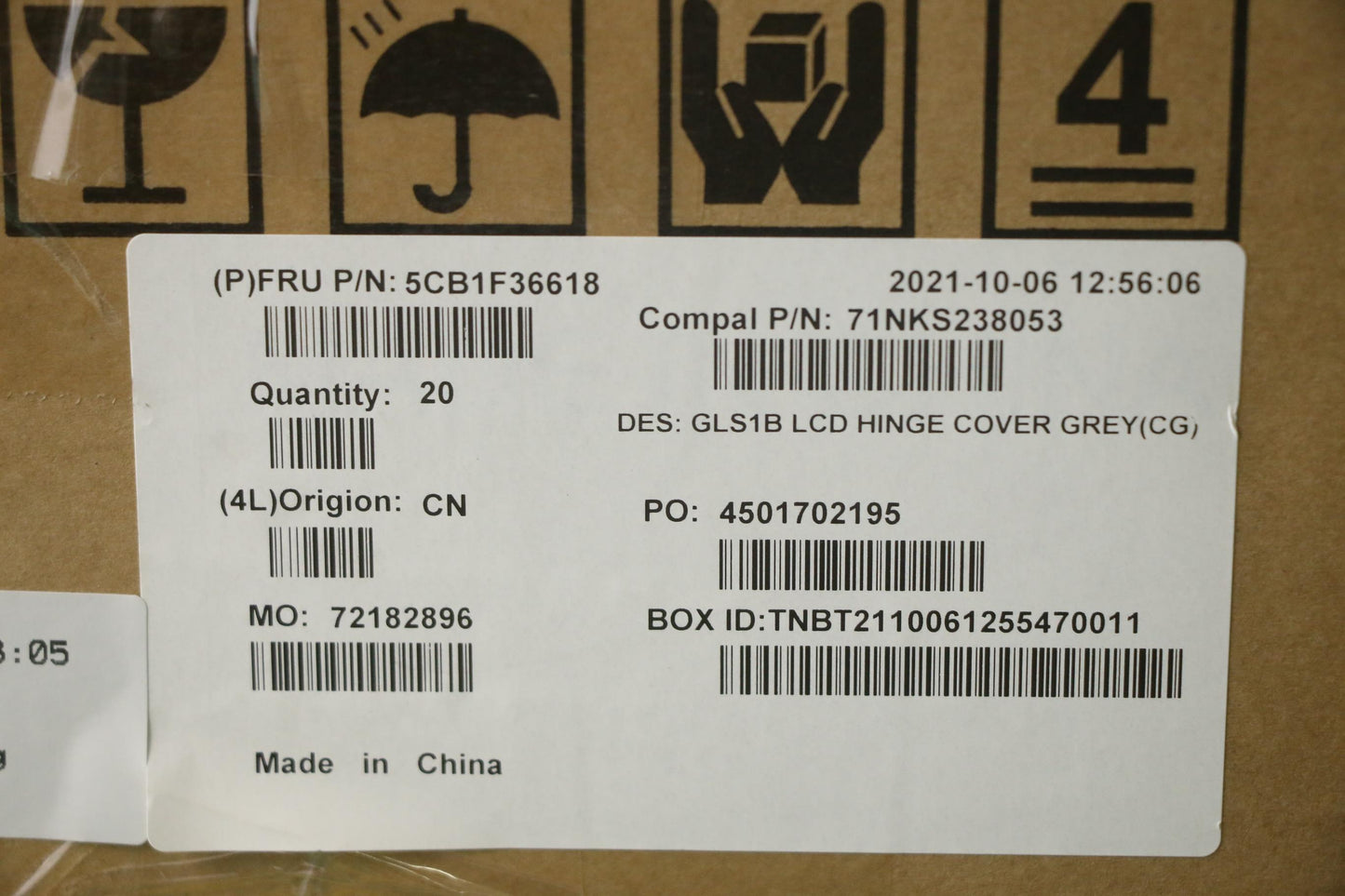 Lenovo Cover Hinge Cover C 82R1 Grey - 5CB1F36618