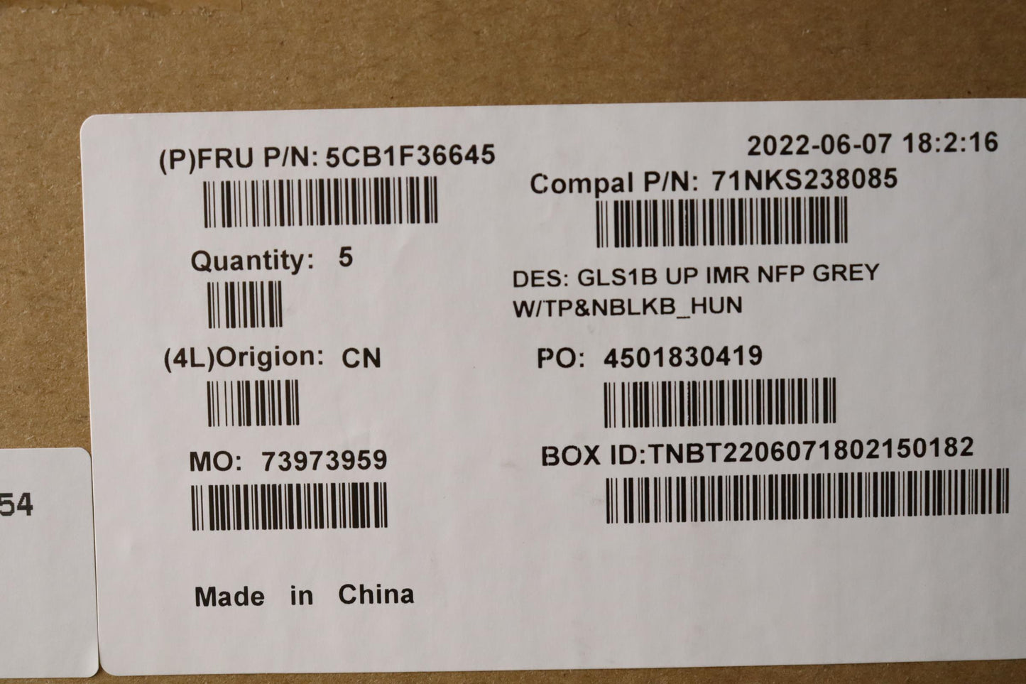 Lenovo Cover Uppercaseasmhun C82R1 Nf - 5CB1F36645
