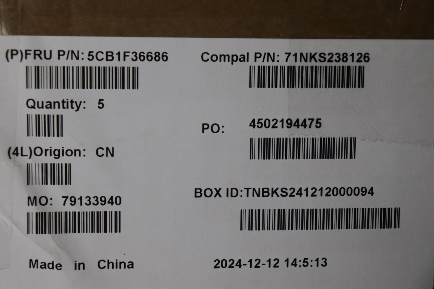 Lenovo Cover Uppercaseassembly Eng C8 - 5CB1F36686
