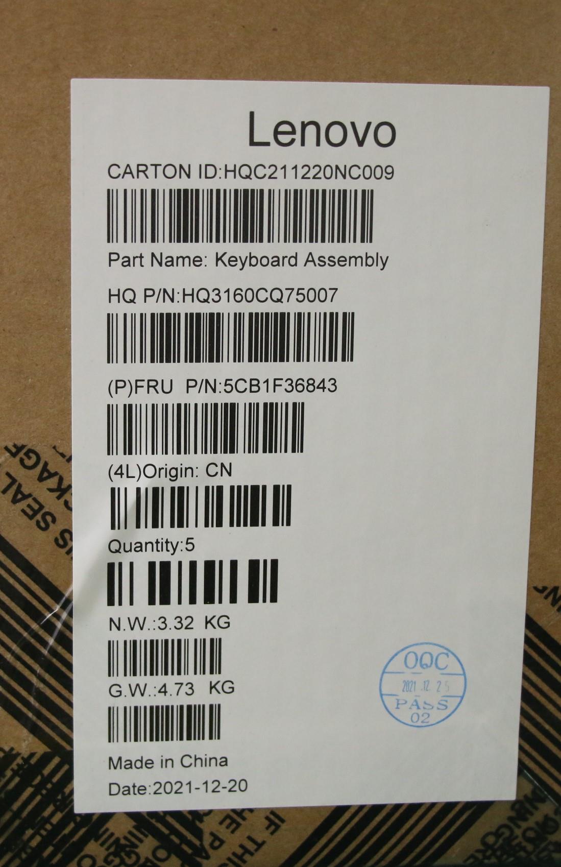 Lenovo Cover Upper Case Assembly Ara - 5CB1F36843