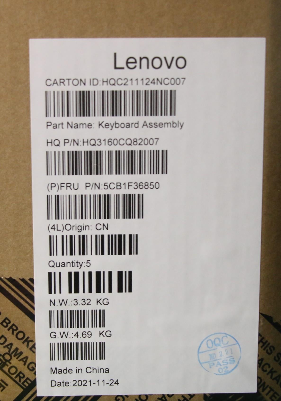 Lenovo Cover Upper Case Assembly Fra - 5CB1F36850