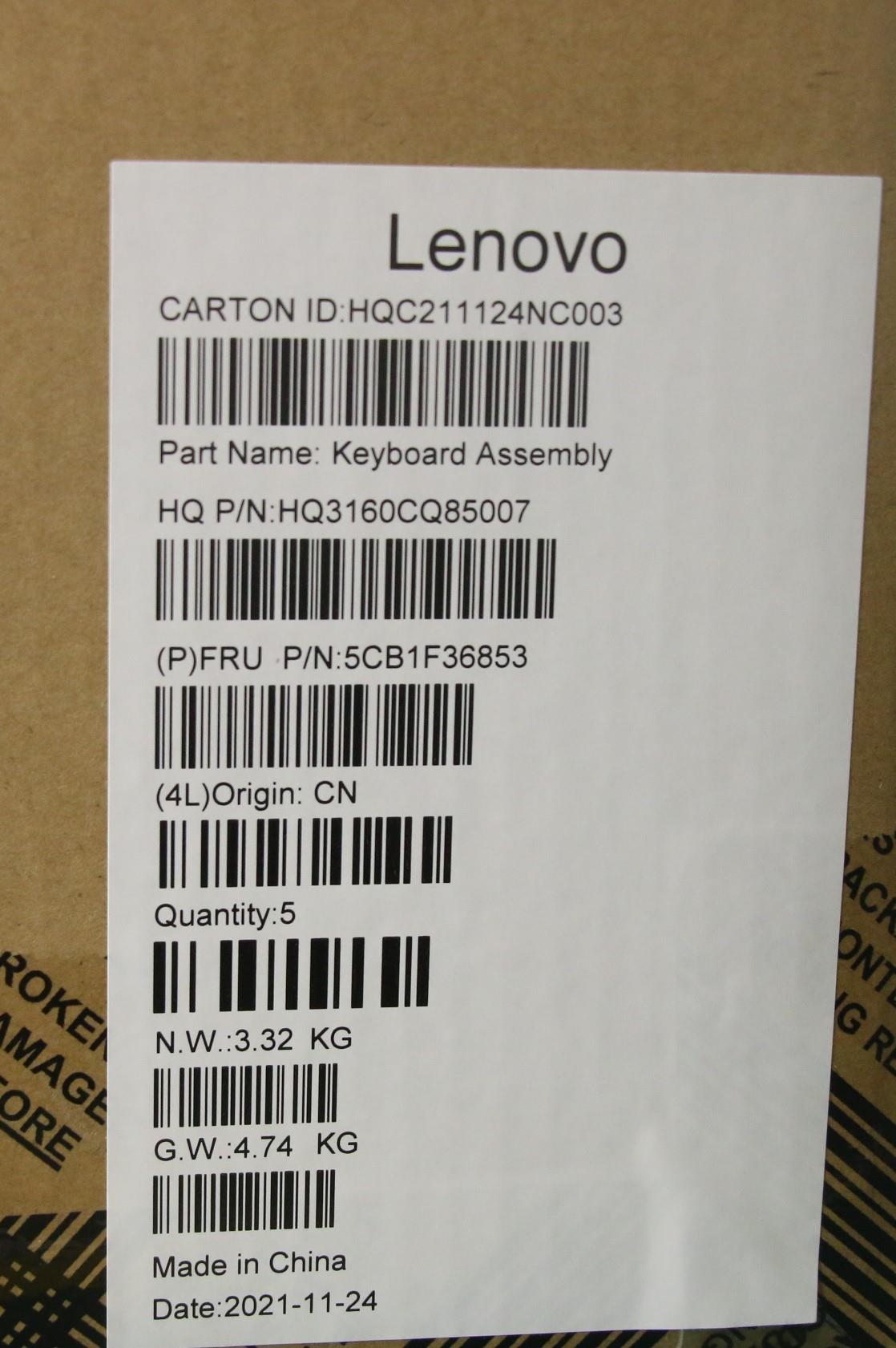 Lenovo Cover Upper Case Assembly Ger - 5CB1F36853