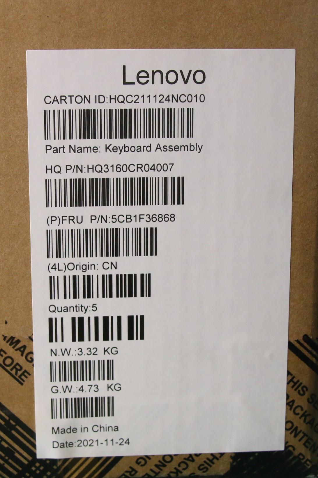 Lenovo Cover Upper Case Assembly Sws - 5CB1F36868