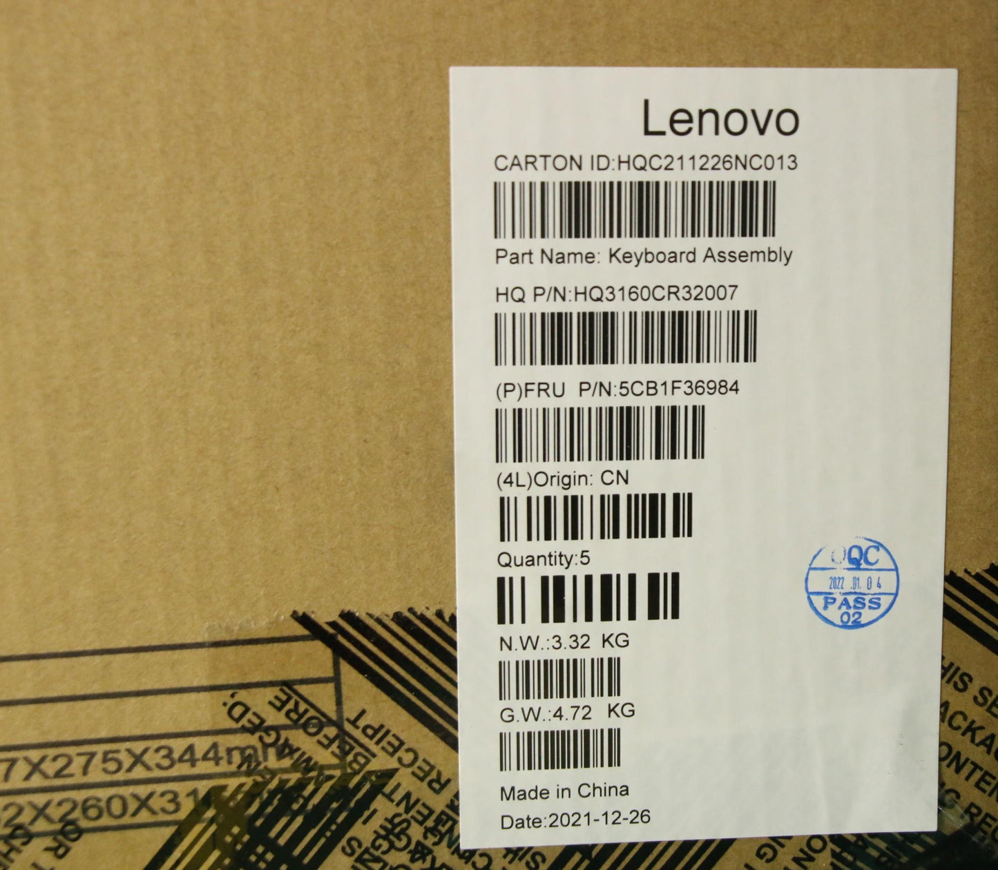 Lenovo Cover Upper Case Assembly Nord - 5CB1F36984