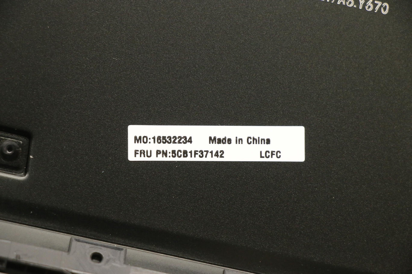 Lenovo Lower Case Cover, Black - 5CB1F37142