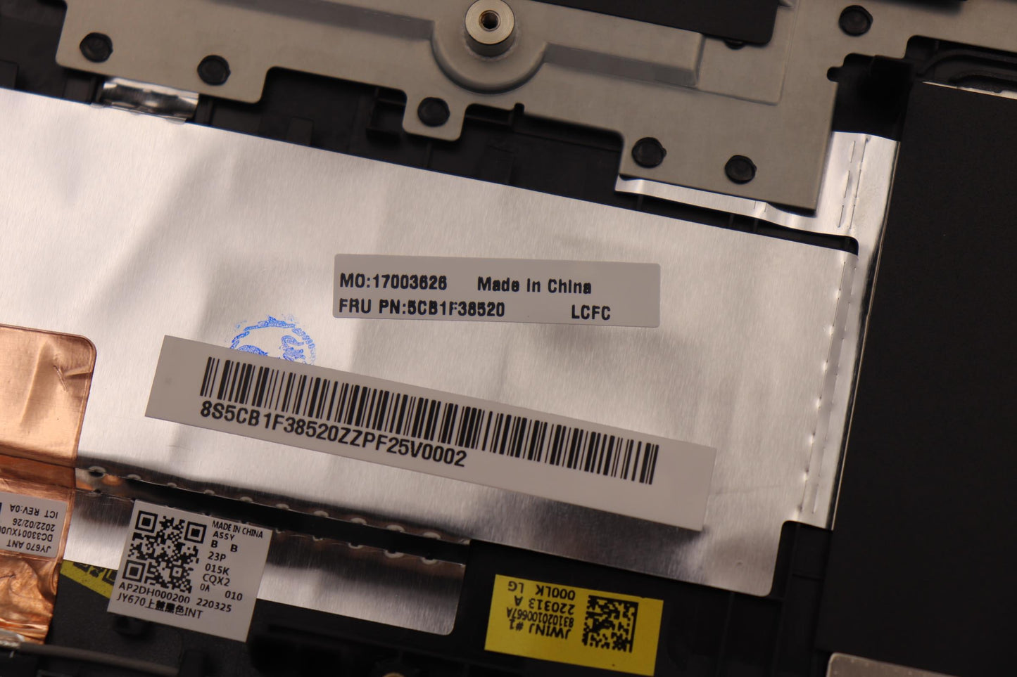 Lenovo Cover Upper Case Asmbel L82Rf - 5CB1F38520