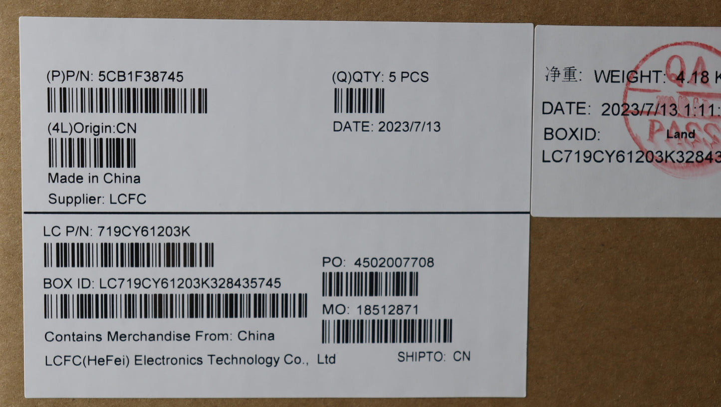 Lenovo Cover Upper Case Assembly Tur - 5CB1F38745