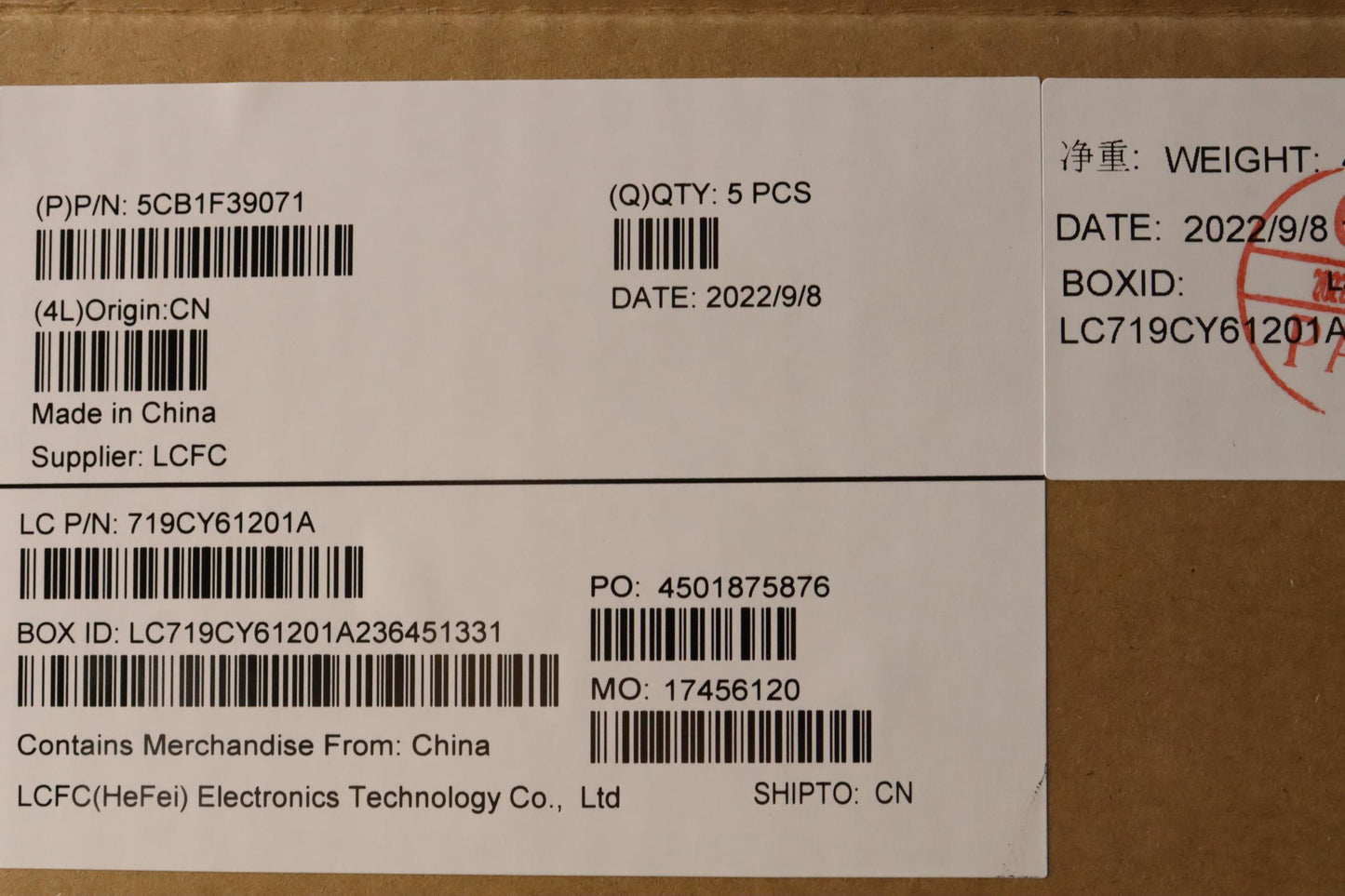 Lenovo Cover Upper Case Asmeuroengl82 - 5CB1F39071