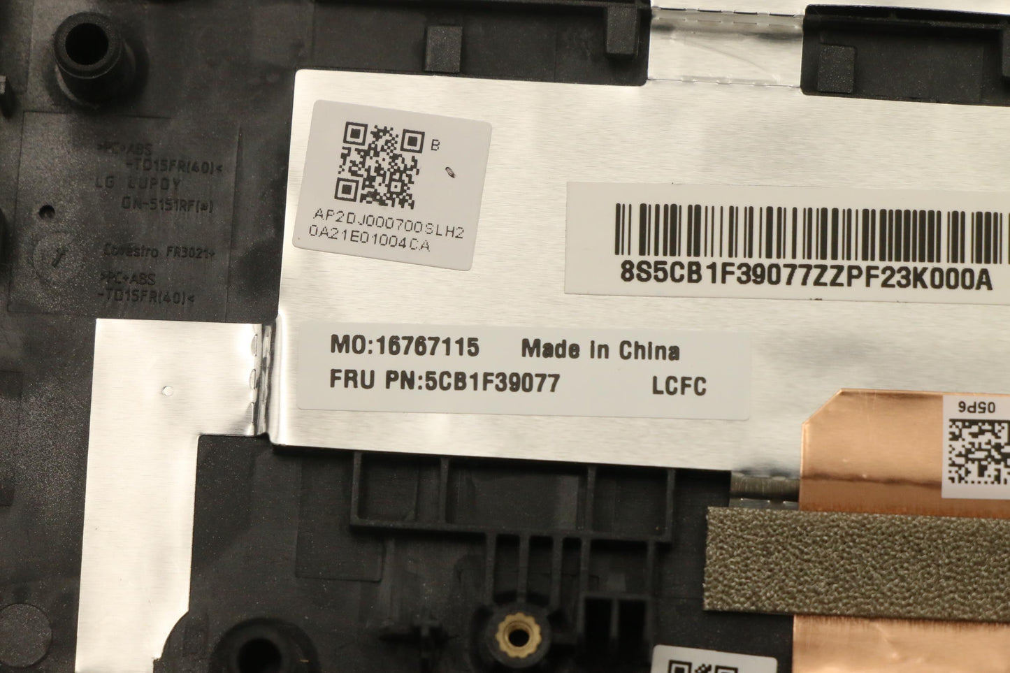 Lenovo Cover Upper Case Assembly Hbw - 5CB1F39077