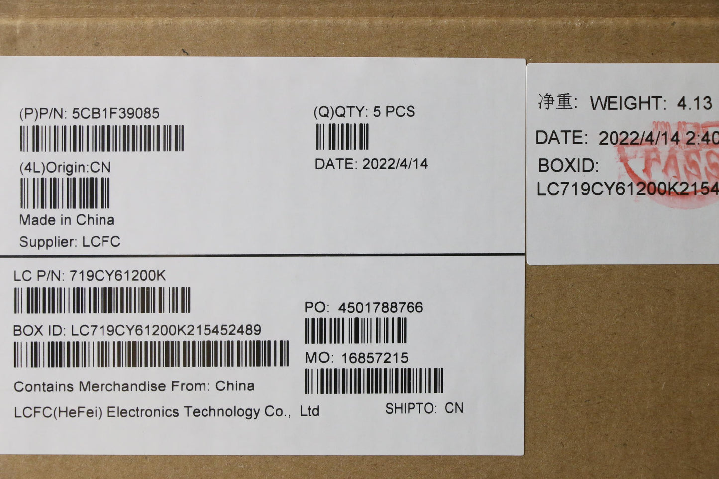 Lenovo Cover Upper Case Asmnordic L82 - 5CB1F39085