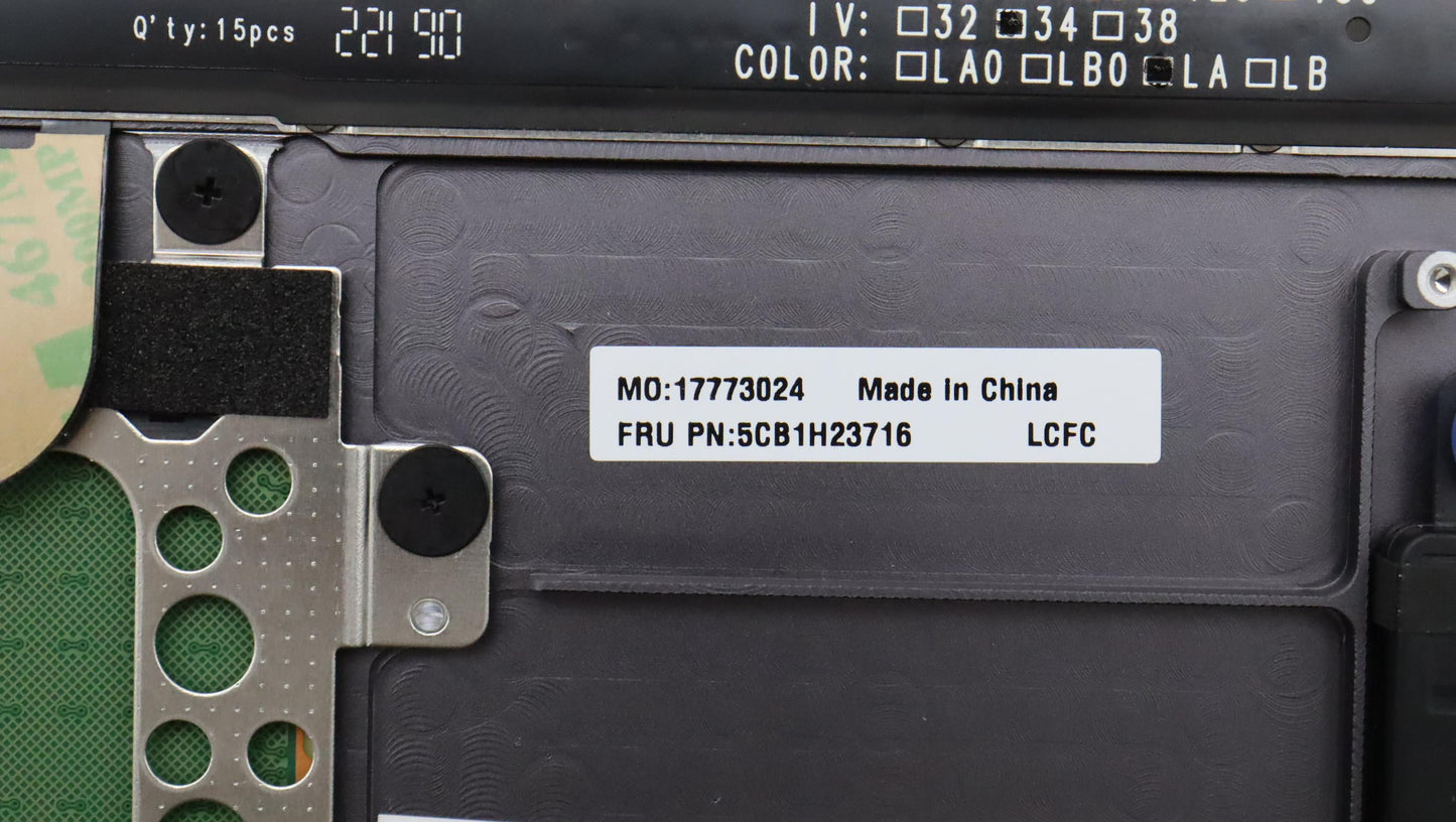 Lenovo Cover Upper Case Assembly Rus - 5CB1H23716
