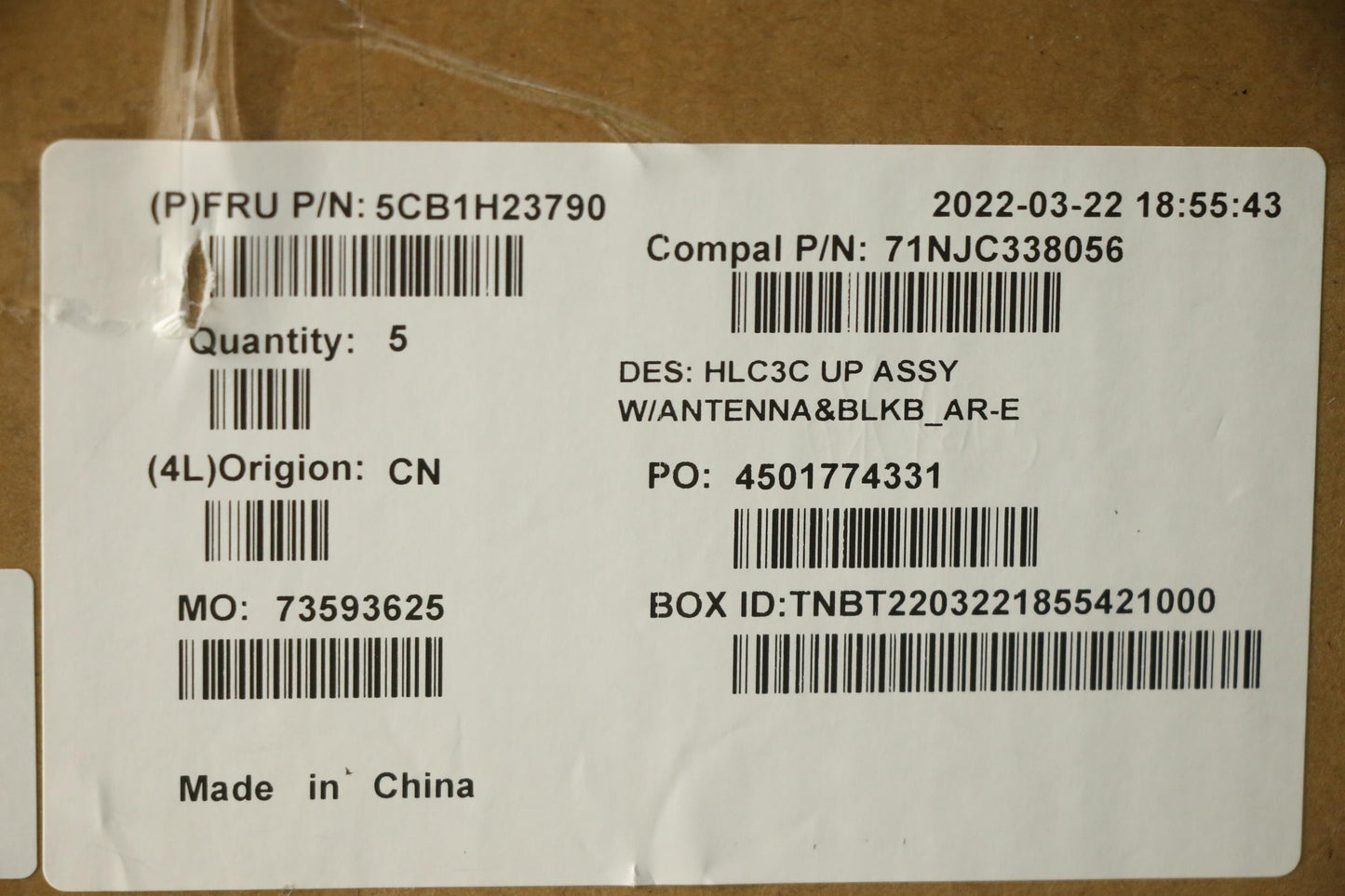 Lenovo Cover Upper Case Assembly Ara - 5CB1H23790