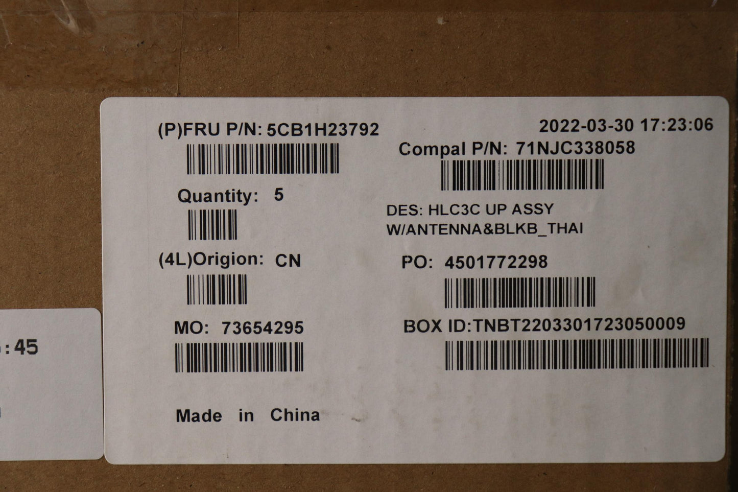 Lenovo Cover Upper Case Assembly Thai - 5CB1H23792