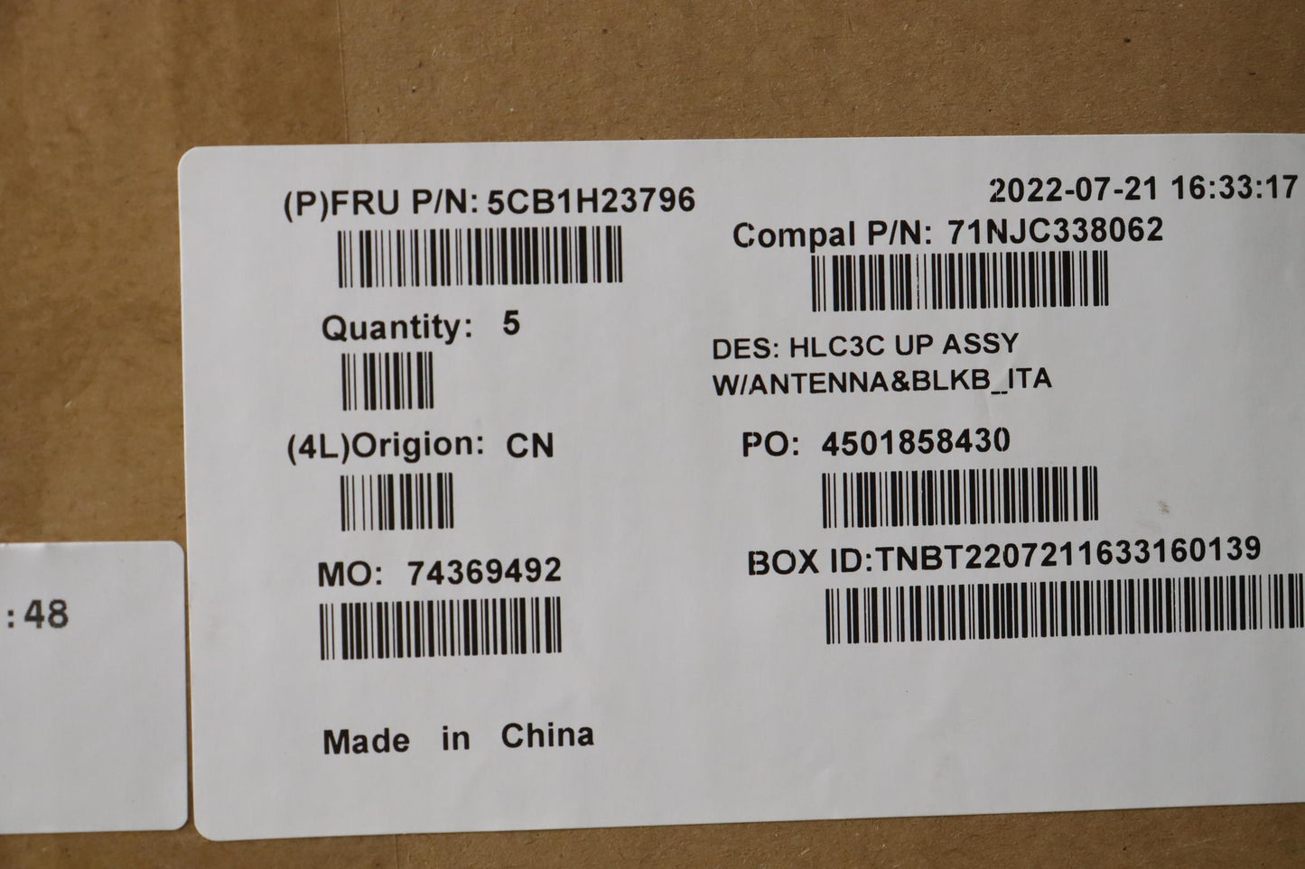 Lenovo Cover Upper Case Assembly Ita - 5CB1H23796