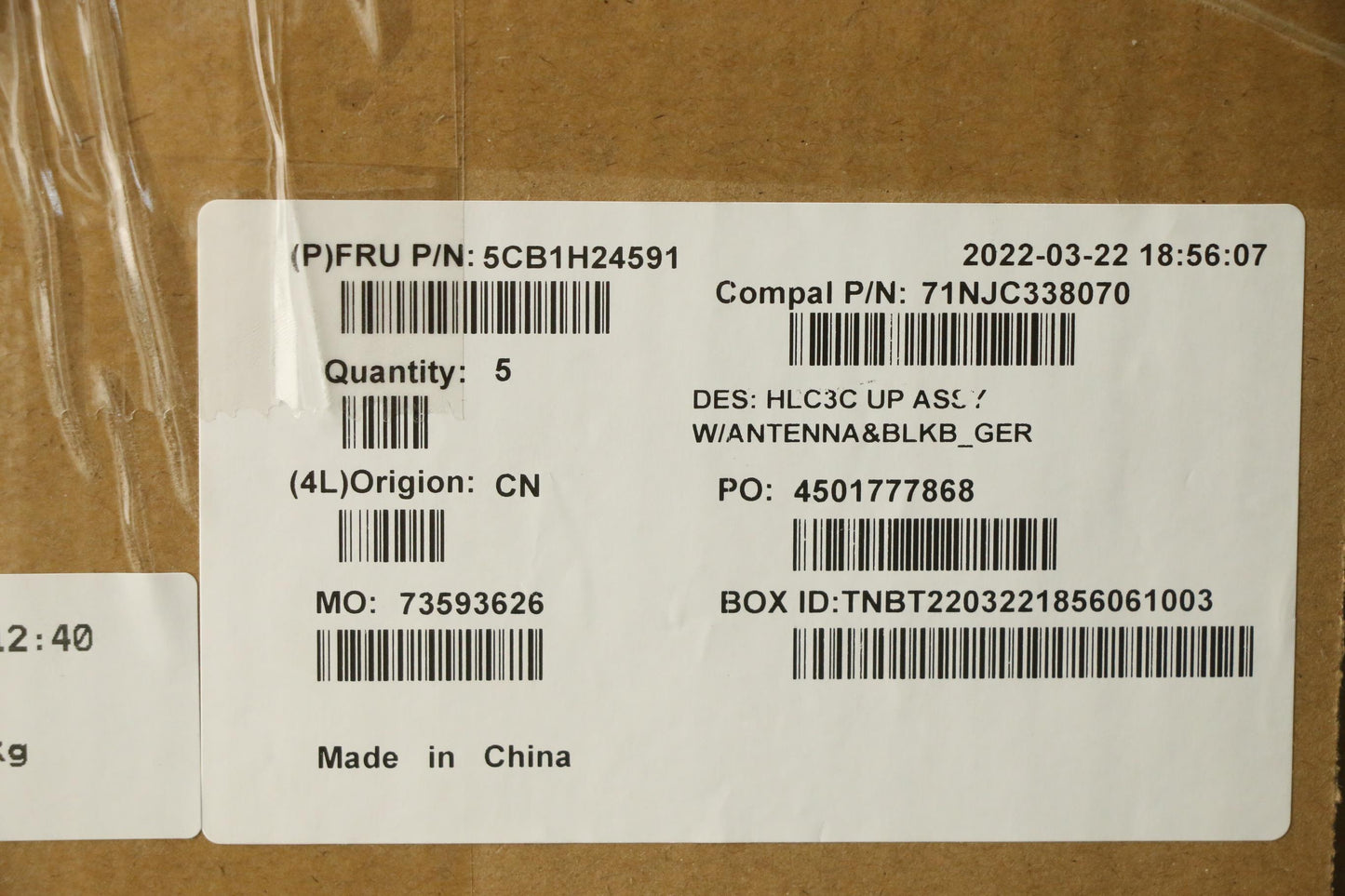 Lenovo Cover Upper Case Assembly Ger - 5CB1H24591
