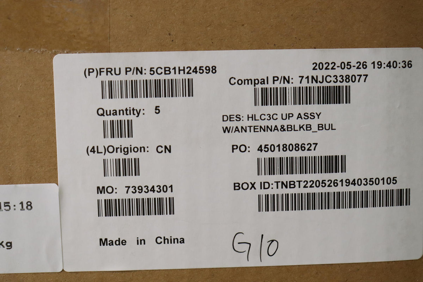Lenovo Cover Upper Case Assembly Bul - 5CB1H24598