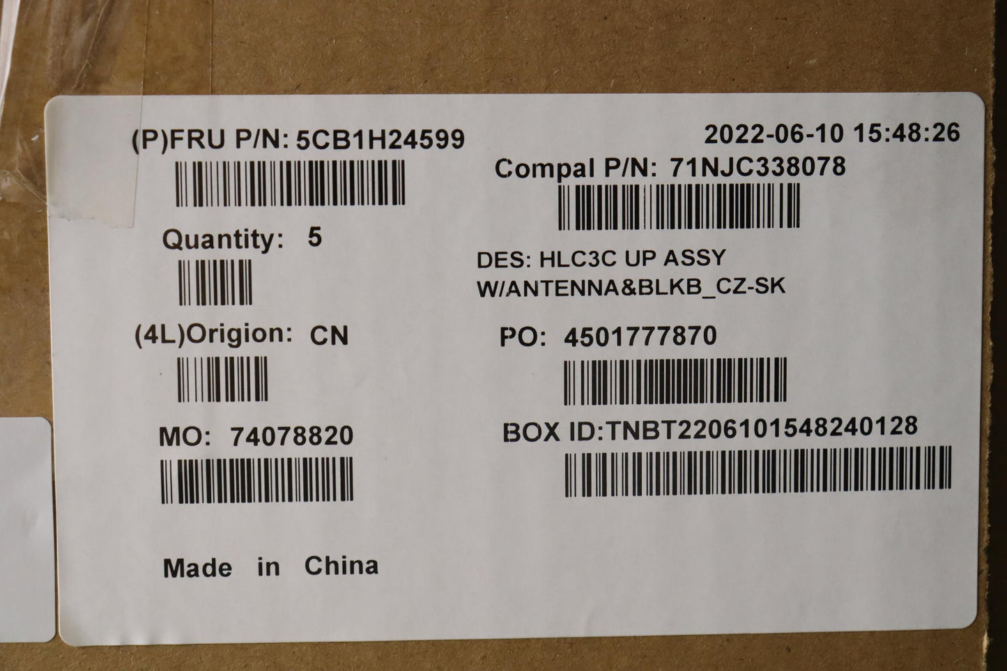 Lenovo Cover Upper Case Assembly Cze/ - 5CB1H24599