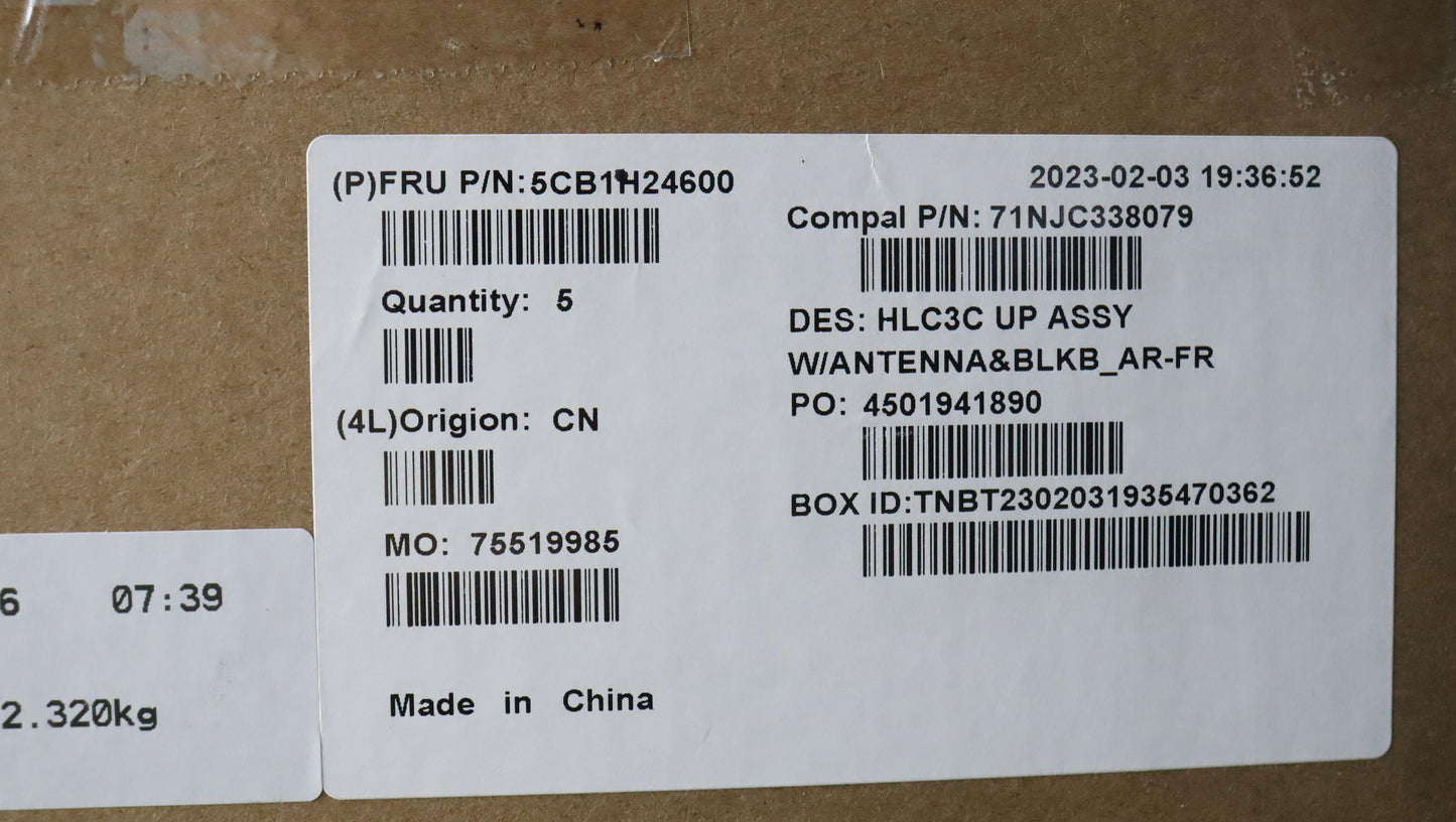 Lenovo Cover Upper Case Assembly Fra/ - 5CB1H24600