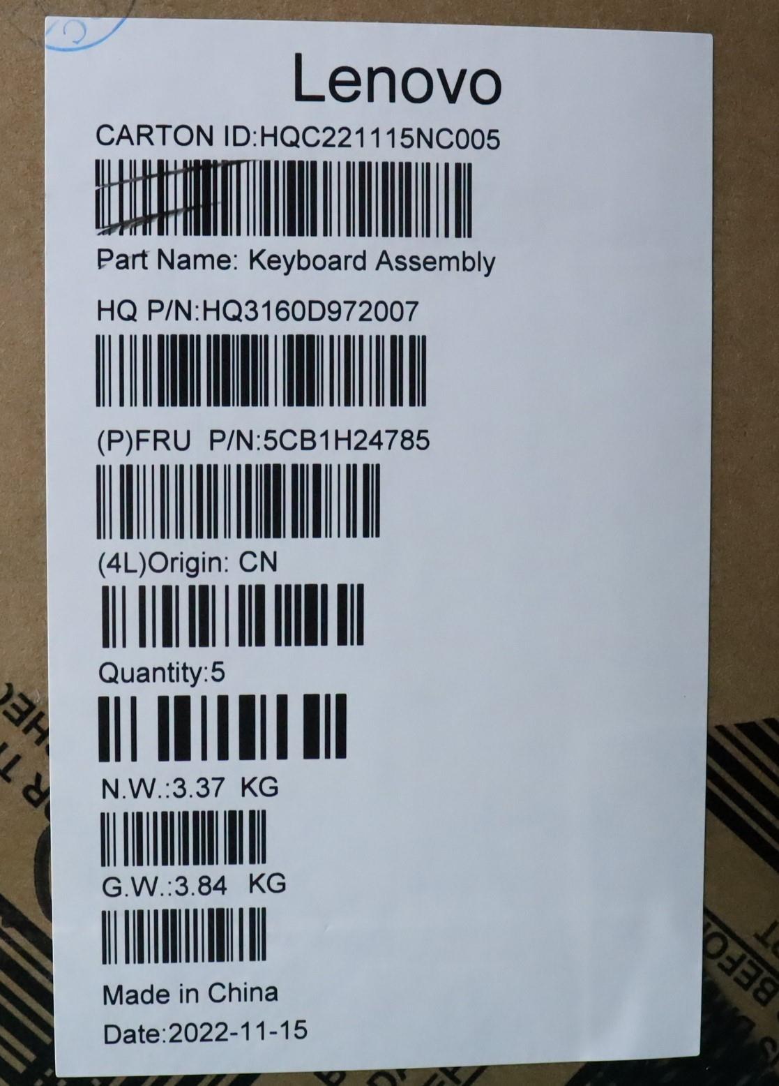Lenovo Cover Upper Case Assembly Ger - 5CB1H24785