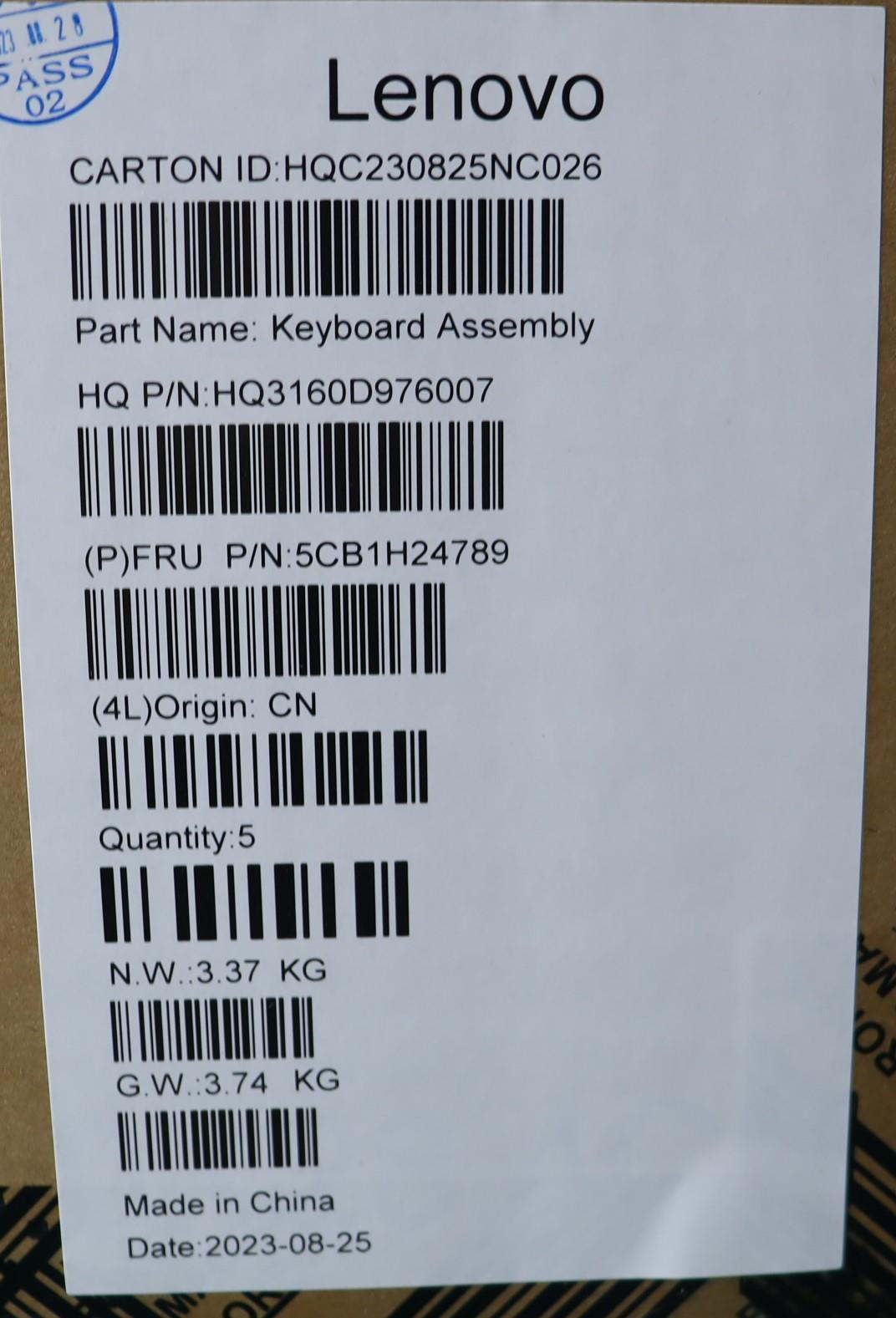 Lenovo Cover Upper Case Assembly Ita - 5CB1H24789