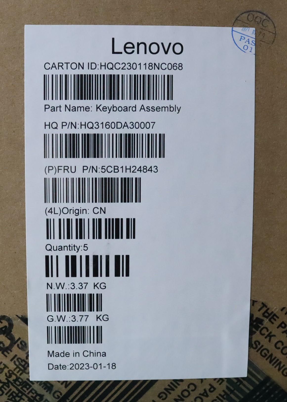 Lenovo Cover Upper Case Assembly Ita - 5CB1H24843