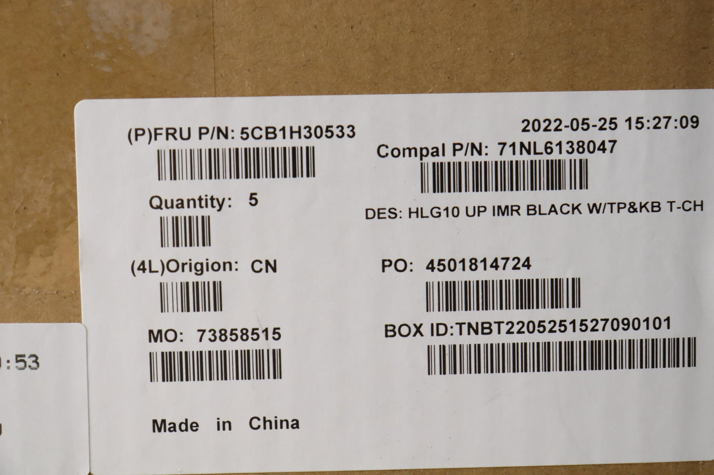 Lenovo Cover Upper Case Assembly Tc C - 5CB1H30533
