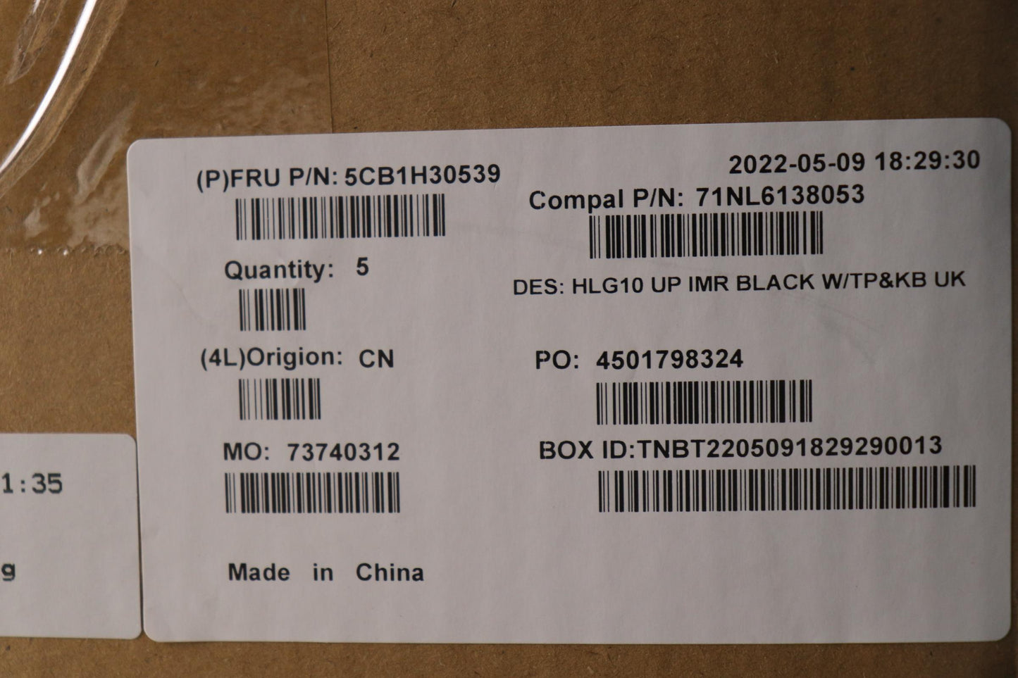 Lenovo Cover Upper Case Assembly Uke - 5CB1H30539