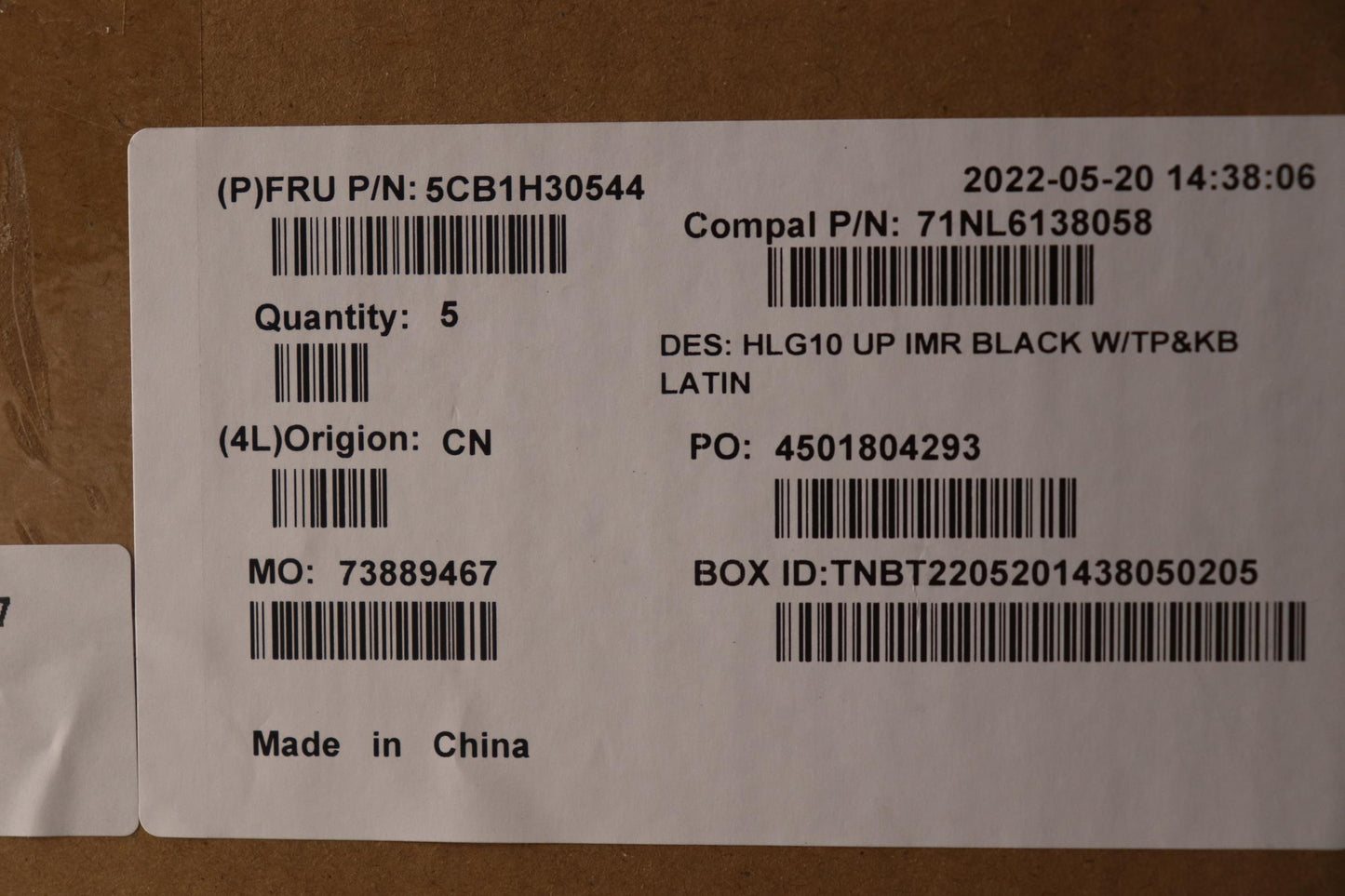 Lenovo Cover Upper Case Assembly La S - 5CB1H30544