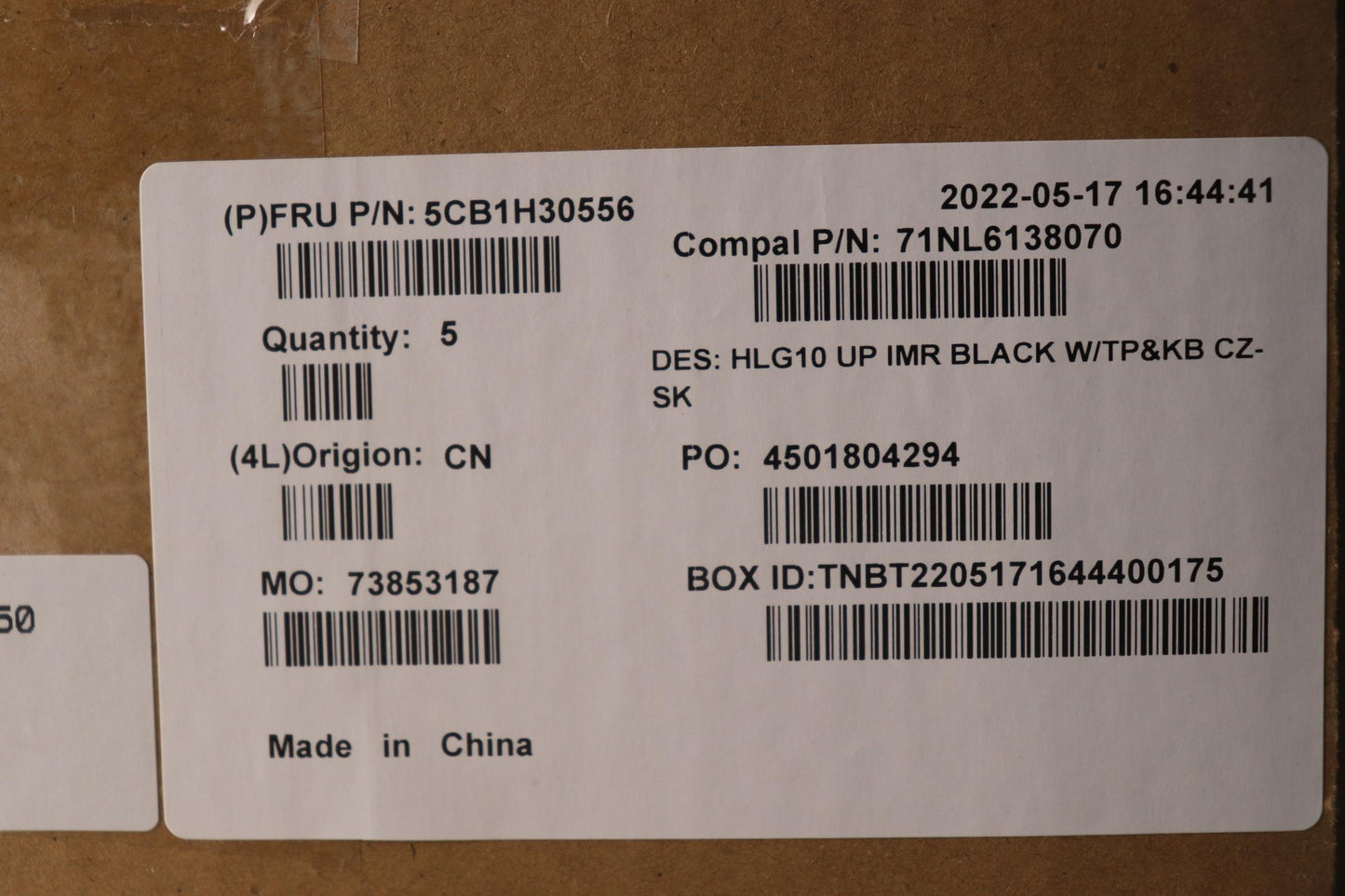 Lenovo Cover Upper Case Assembly Cze/ - 5CB1H30556