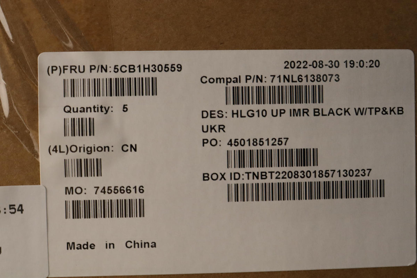 Lenovo Cover Upper Case Assembly Ukr - 5CB1H30559
