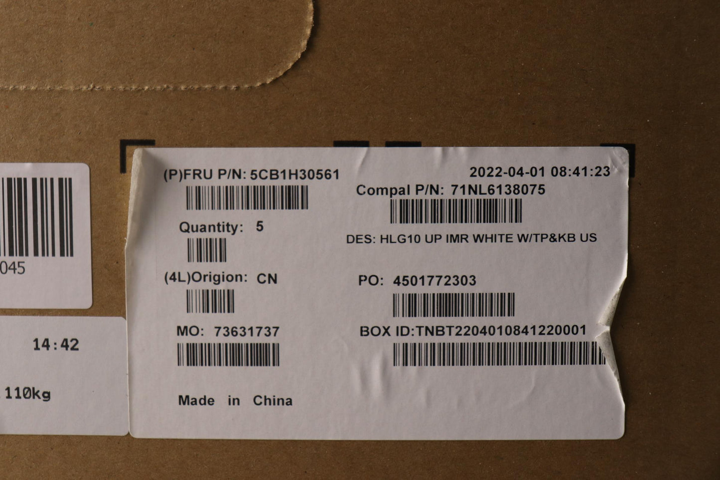 Lenovo Cover Upper Case Assembly Eng - 5CB1H30561