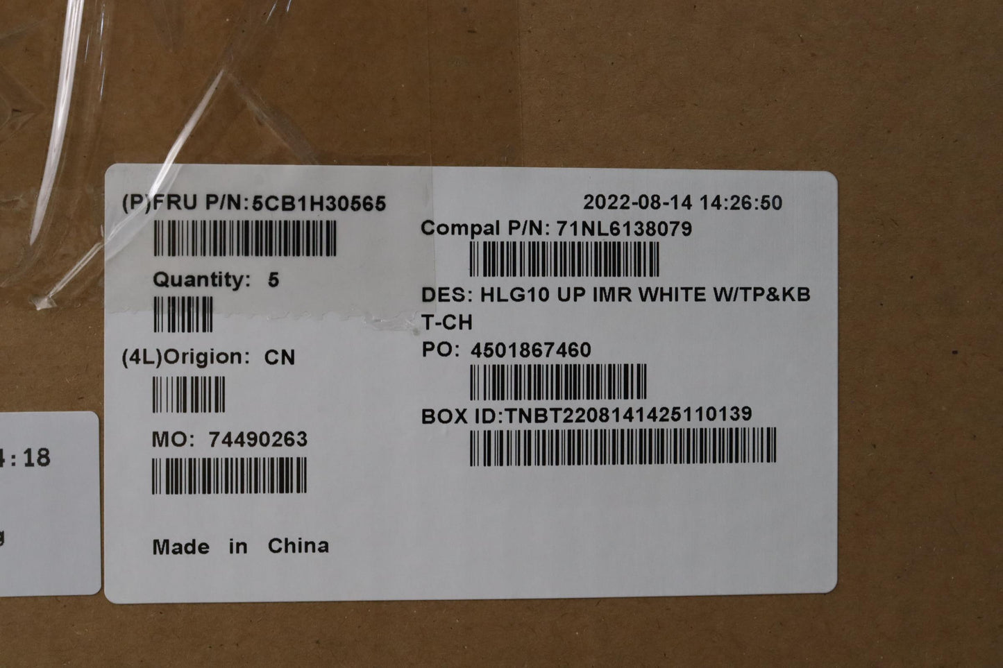 Lenovo Cover Upper Case Assembly Tc C - 5CB1H30565
