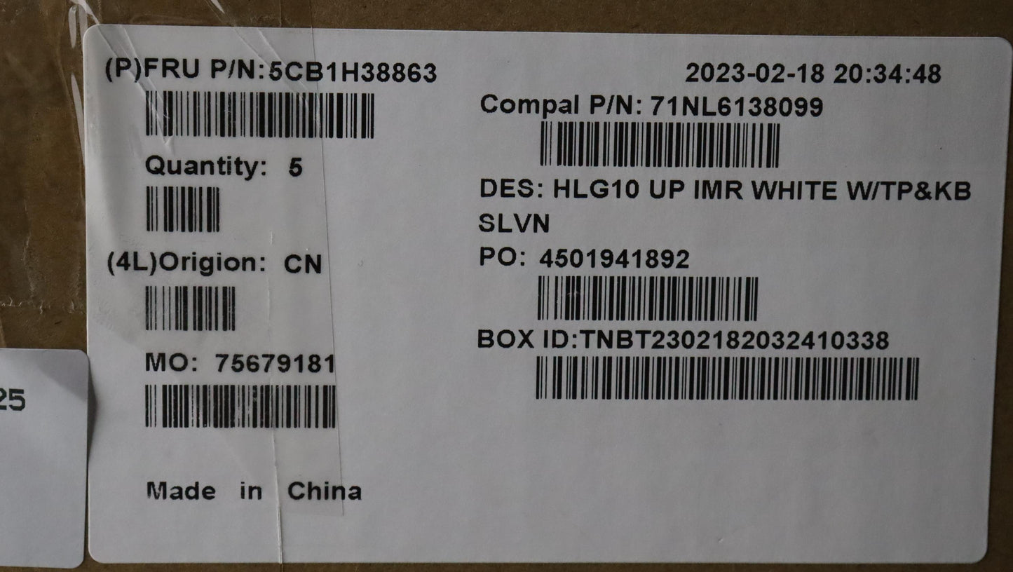 Lenovo Cover Upper Case Assembly Slv - 5CB1H38863