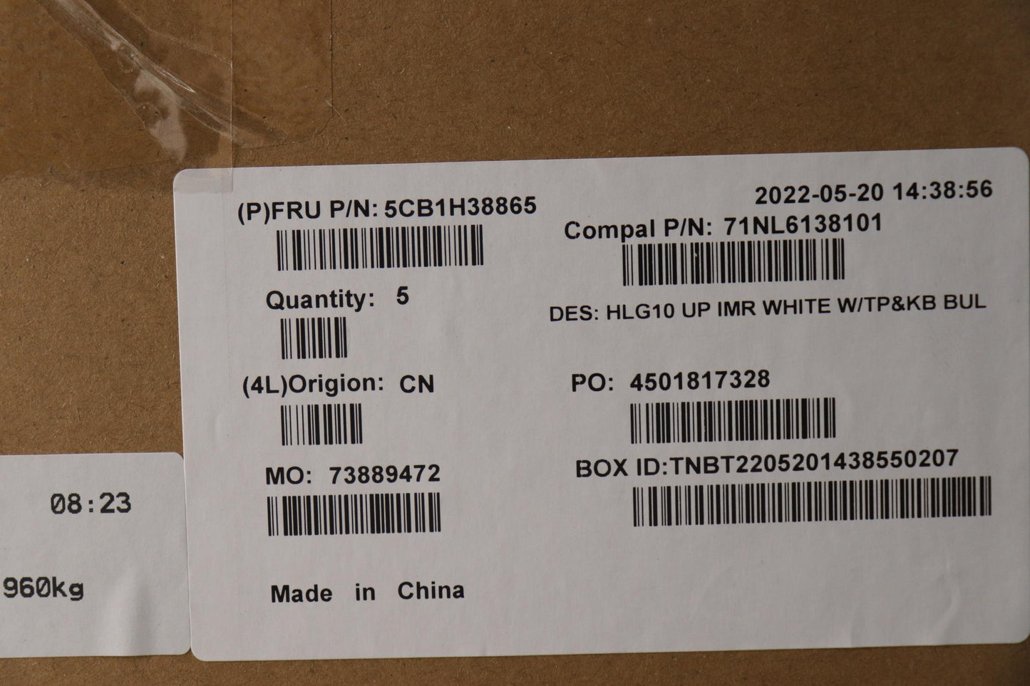 Lenovo Cover Upper Case Assembly Bul - 5CB1H38865