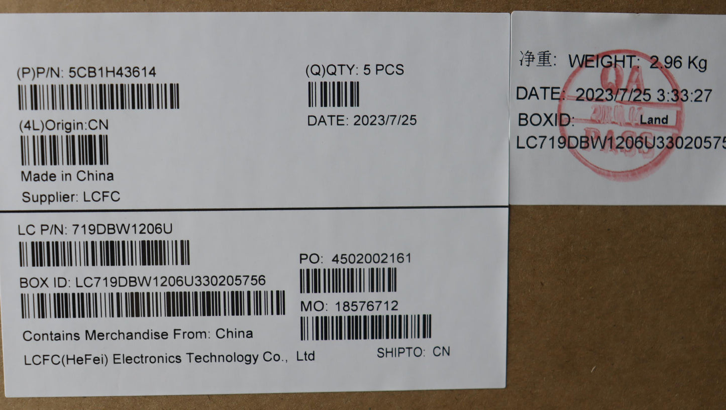 Lenovo Cover Upper Case Asmeuro Eng L - 5CB1H43614