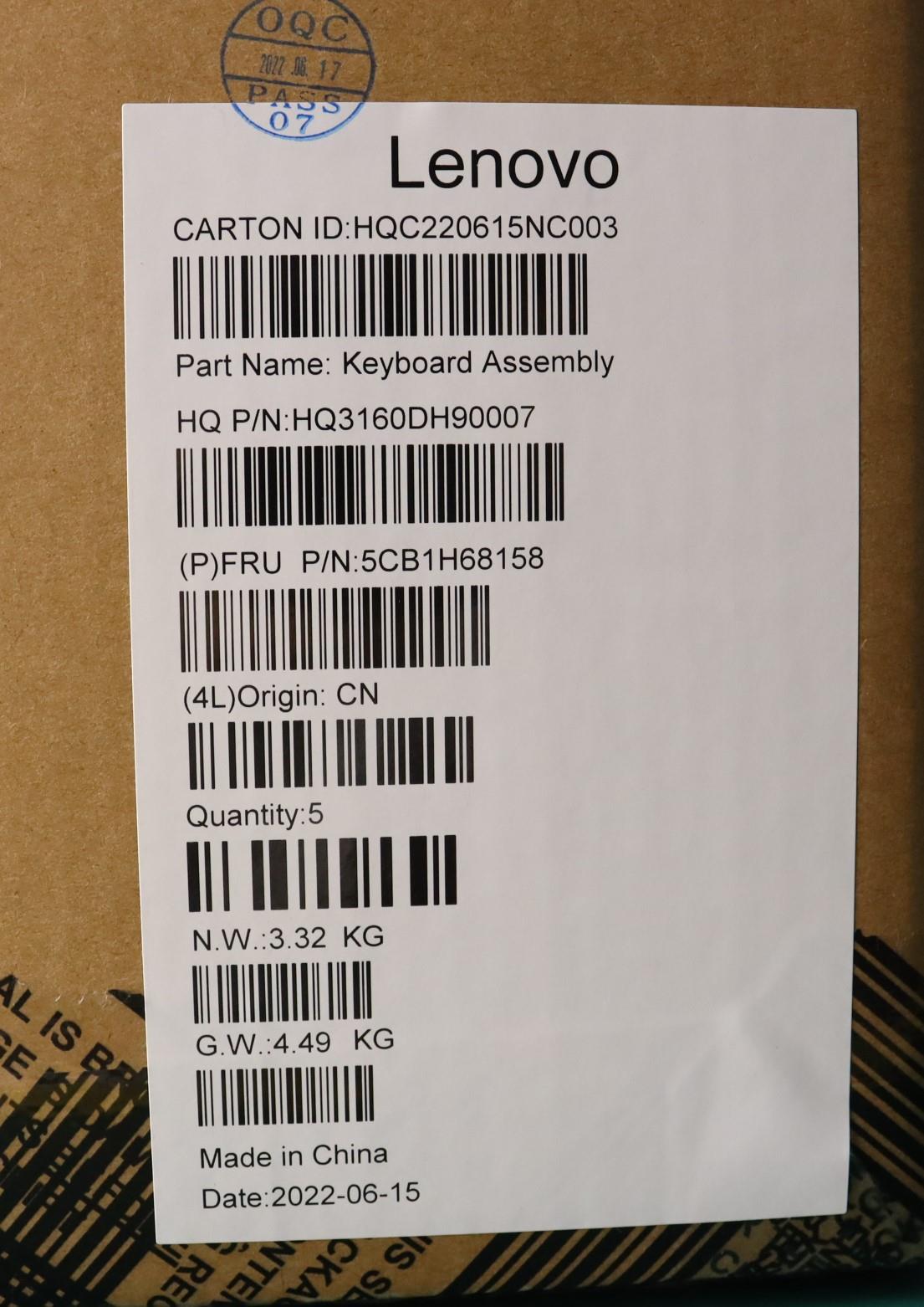 Lenovo Cover Upper Case Asmgreh21Cyfp - 5CB1H68158